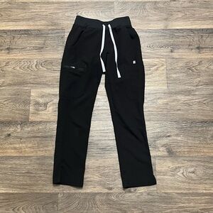 FIGS Yola Skinny Scrub Pants Black Size XXSP Yoga Waistband W22SW2023P